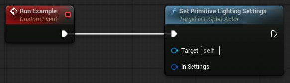 Set Primitive Lighting Settings 蓝图示例
