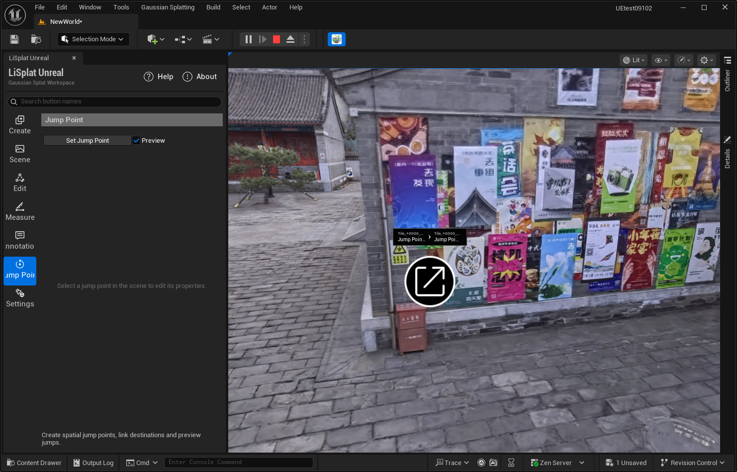Preview a jump point