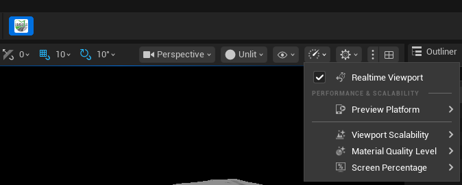 Enable Realtime Viewport