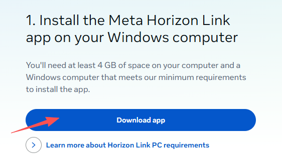 下载 Meta Horizon Link